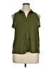 Anatomie Green Sleeveless Button-Down Shirt Size XL - photo 1