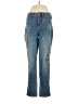 White House Black Market Paisley Blue Jeans Size 0 - photo 1