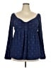 Torrid Blue Long Sleeve Blouse Size 2X Plus (2) - photo 1