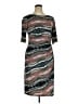 Connected Apparel Chevron-herringbone Gray Casual Dress Size 16 - photo 1