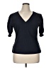 Saint + Sofia Black Short Sleeve Top Size 14 - photo 1