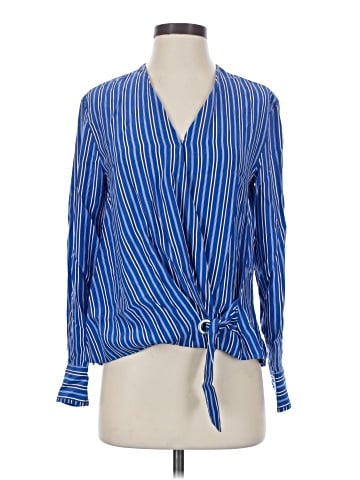 Rag & Bone Long Sleeve Silk Top (view 1)