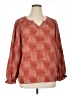 Jessica Simpson Red Long Sleeve Blouse Size XL - photo 1