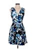 Haute Monde Print Blue Cocktail Dress Size L - photo 1