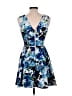 Haute Monde Print Blue Cocktail Dress Size L - photo 2