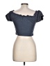 Unique Vintage Gray Short Sleeve Top Size L - photo 2