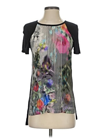 Nanette Lepore Short Sleeve Silk Top (view 1)
