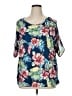 Unbranded Blue Short Sleeve Blouse Size XL - photo 1