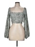 Altar'd State 100% Polyester Silver Long Sleeve Blouse Size M - photo 1