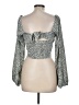 Altar'd State 100% Polyester Silver Long Sleeve Blouse Size M - photo 2