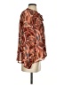 A.L.C. 100% Silk Floral Paisley Brown Long Sleeve Silk Top Size 4 - photo 4