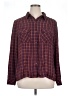 CAbi 100% Polyester Plaid Burgundy Long Sleeve Blouse Size XL - photo 1