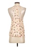 Joyce 100% Polyester Ivory Sleeveless Top Size S - photo 2