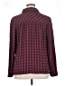 CAbi 100% Polyester Plaid Burgundy Long Sleeve Blouse Size XL - photo 2