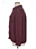 CAbi 100% Polyester Plaid Burgundy Long Sleeve Blouse Size XL - photo 5