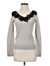 Karen Nicol Polka Dots Gray Pullover Sweater Size S - photo 1