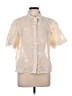 Ultra Pink 100% Polyester Ivory Short Sleeve Blouse Size L - photo 1