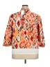 Chico's Print Orange Jacket Size XXL (4) - photo 2