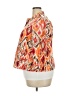 Chico's Print Orange Jacket Size XXL (4) - photo 5