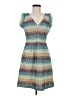 Tabitha 100% Polyester Print Blue Casual Dress Size 6 - photo 1