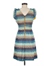 Tabitha 100% Polyester Print Blue Casual Dress Size 6 - photo 2