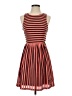 Everly 100% Polyester Stripes Red Casual Dress Size S - photo 1