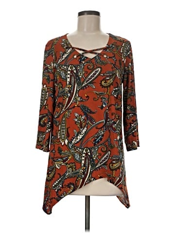 New York Laundry 3/4 Sleeve Blouse (view 1)