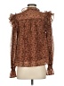 Mine 100% Polyester Brown Long Sleeve Blouse Size S - photo 2