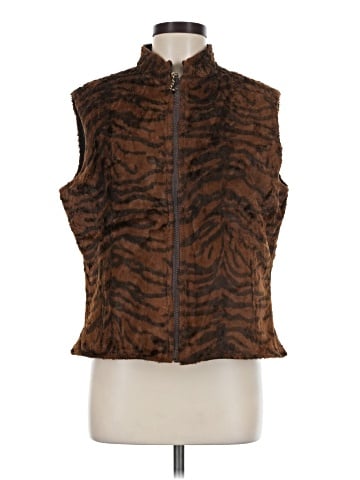 St. John Faux Fur Vest (view 1)