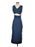 Roxy Solid Blue Casual Dress Size XS - photo 2