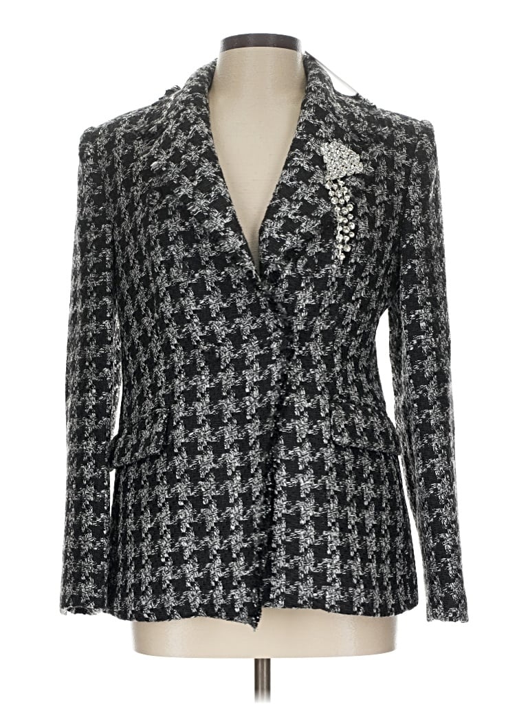 Pre-owned Mng Blazer Jacket In Gray