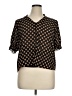 Sanctuary Polka Dots Brown Short Sleeve Blouse Size XL - photo 1