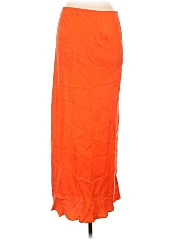 Madewell Tie-Waist Maxi Slip Skirt in Cupro Blend (view 2)