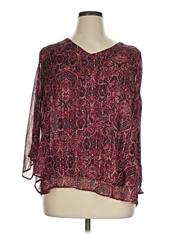 Roz & Ali 3/4 Sleeve Blouse (view 1)