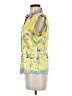 Versace Floral Yellow Short Sleeve Silk Top Size EU (IT) 44 / US 8 - photo 5