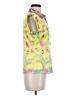 Versace Floral Yellow Short Sleeve Silk Top Size EU (IT) 44 / US 8 - photo 4