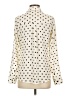 Express 100% Polyester Polka Dots Ivory Long Sleeve Blouse Size XS - photo 2