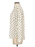 Express 100% Polyester Polka Dots Ivory Long Sleeve Blouse Size XS - photo 5
