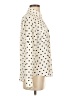 Express 100% Polyester Polka Dots Ivory Long Sleeve Blouse Size XS - photo 4