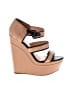 L.A.M.B. 100% Leather Tan Wedges Size 7 - photo 1