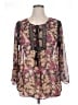 Daniel Rainn 100% Polyester Pink 3/4 Sleeve Blouse Size XL - photo 1