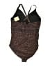 BLOOMCHIC Animal Print Brown One Piece Swimsuit Size 18 - photo 2