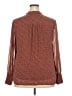 DR2 100% Polyester Burgundy Long Sleeve Blouse Size XXL - photo 2