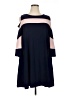 Nina Leonard Color Block Blue Casual Dress Size XL - photo 1