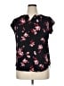 41Hawthorn Floral Black Short Sleeve Blouse Size XL - photo 1
