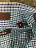 Michael Kors 100% Cotton Checkered-gingham Blue Long Sleeve Button-Down Shirt Size 8 - photo 4