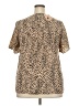 BLOOMCHIC 100% Polyester Animal Print Tan Short Sleeve Blouse Size 18 - 20 - photo 2