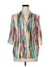 Ruby Rd. Color Block Teal 3/4 Sleeve Blouse Size XL - photo 1