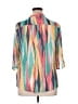 Ruby Rd. Color Block Teal 3/4 Sleeve Blouse Size XL - photo 2