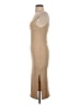 Crescent Solid Tan Casual Dress Size S - photo 5